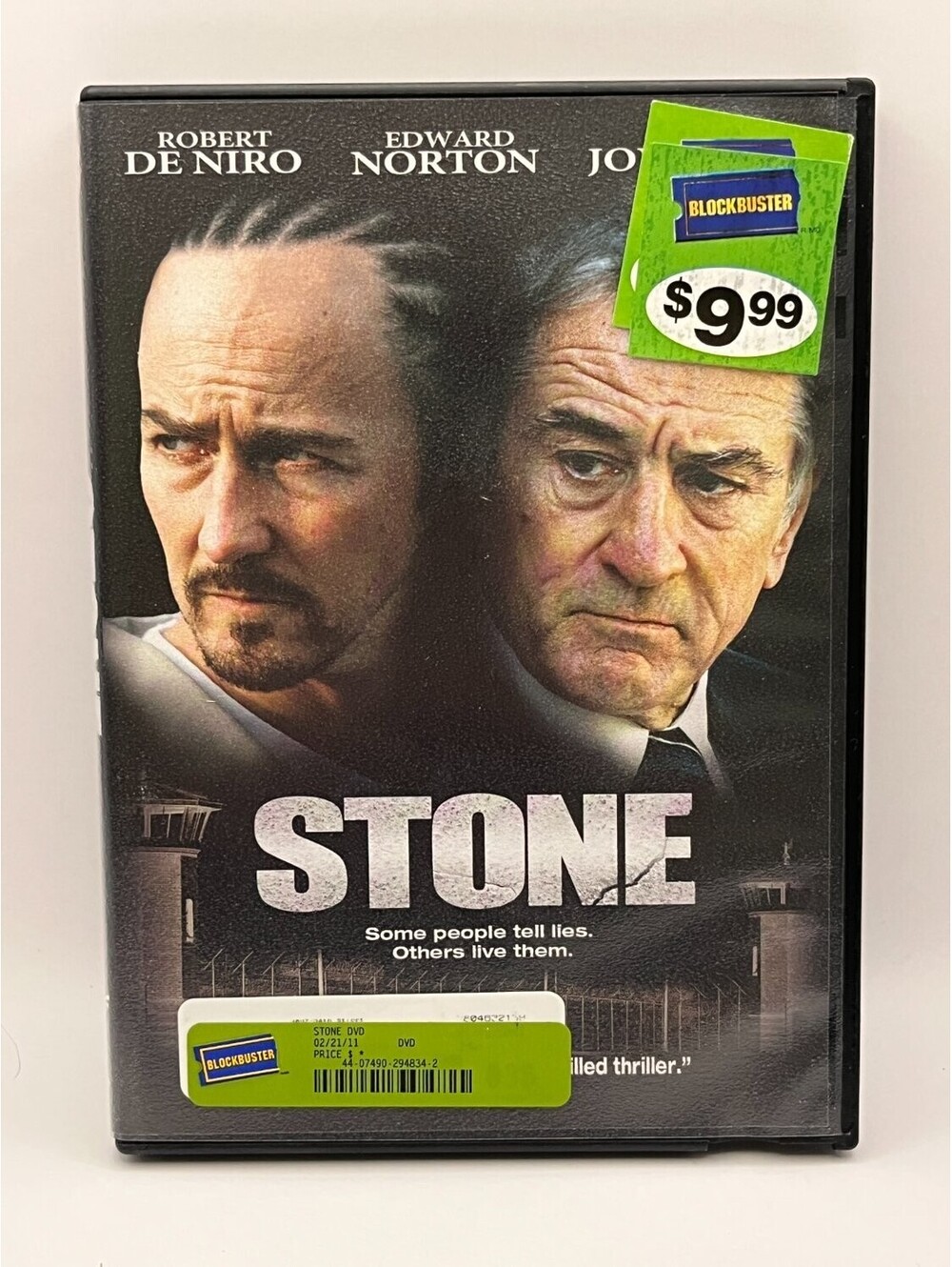 Stone DVD Robert De Niro Drama John Curran